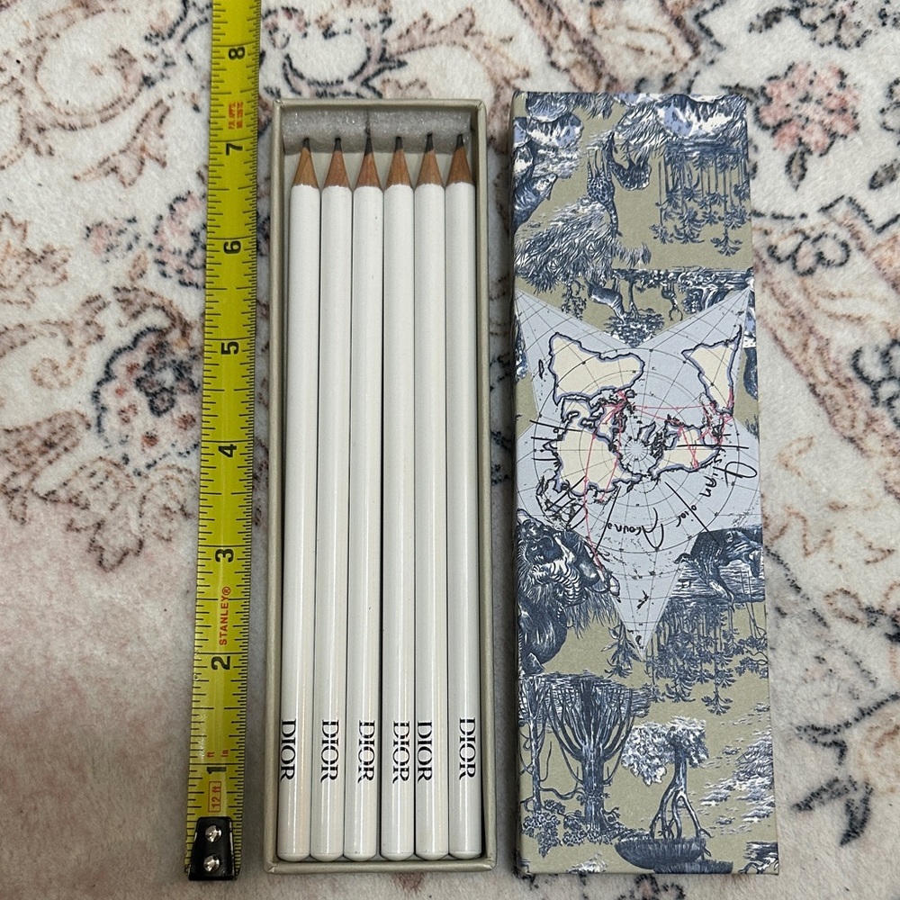 Dior White Pencil Collection with Patterned Box